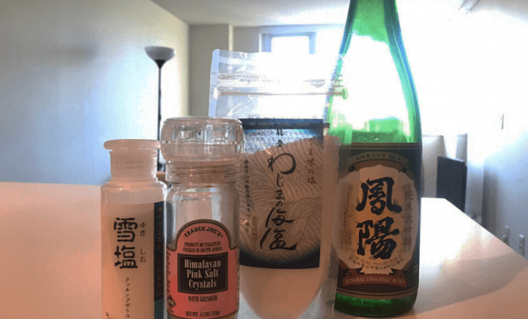 日本酒と塩