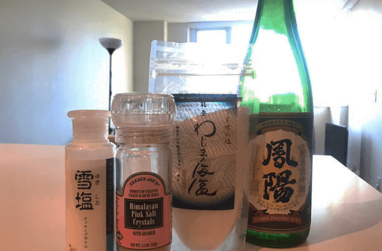 日本酒と塩